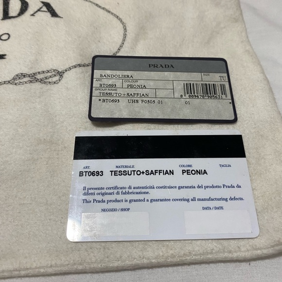 Authentic Prada Tessuto + Saffian Crossbody in Peonia - Picture 2 of 14